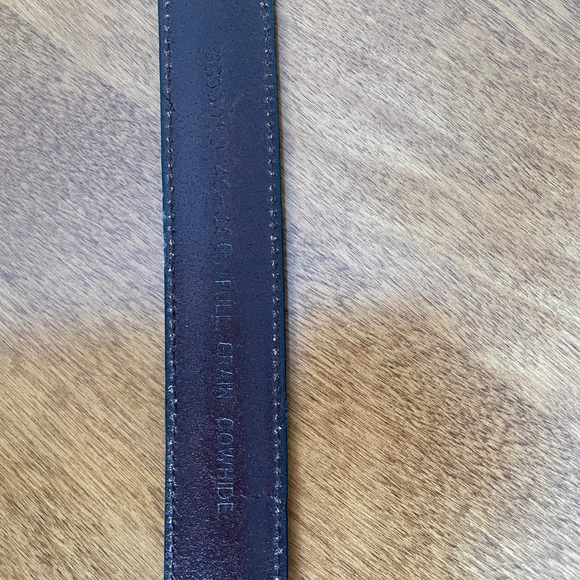 Men’s Brown Belt with Brass Buckle - Size 40 - Picture 5 of 6